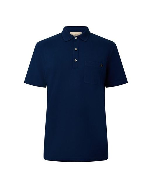 Valentino Blue Val Piquet Polo Sn64 for men