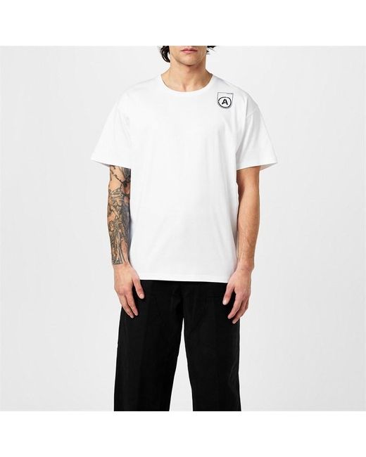 Acronym White Logo T Shirt for men