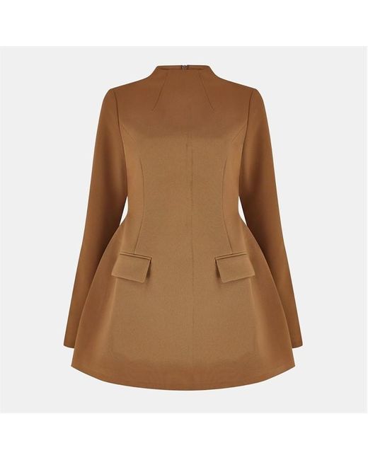 Odd Muse Brown Long Sleeve Mini Dress