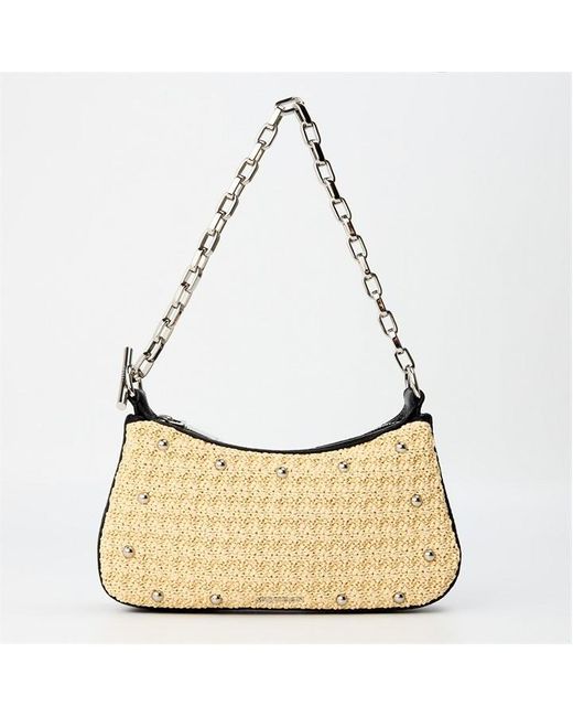 McQueen Alex Cross-Bar Pouch in Natural | Lyst UK