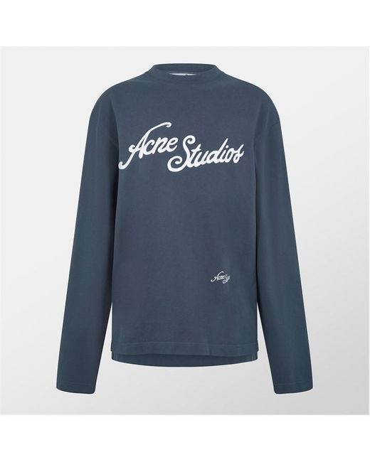 Acne Blue Long Sleeve Exford Tee