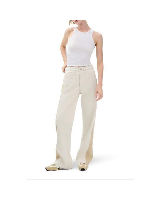 Rag & Bone Natural R B Logan Wide Leg Jeans