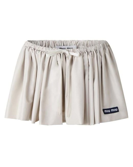 Miu Miu Metallic Opale Mini Skirt