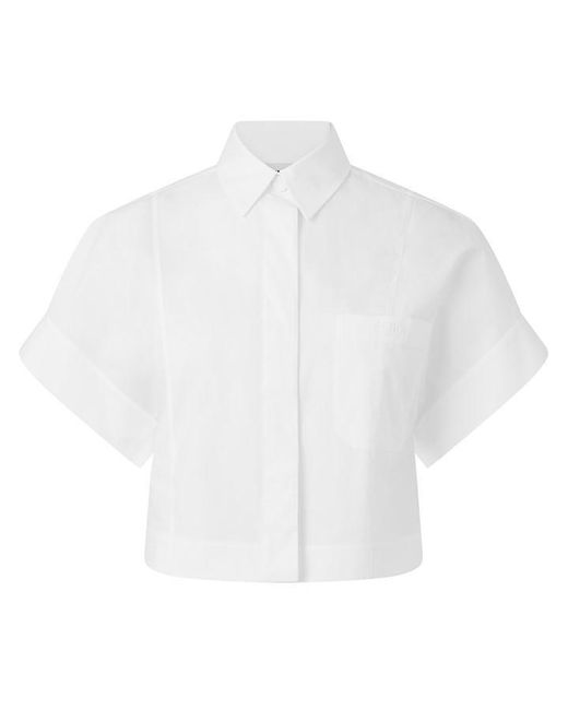 Fendi White Linen Short Sleeve Shirt