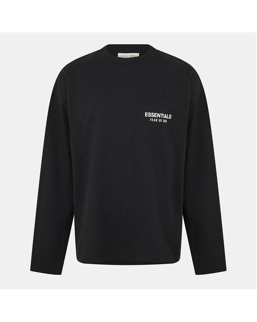 Fear Of God Black Long Sleeve Relaxed Fit T-Shirt for men