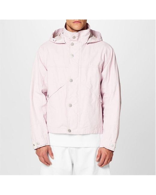 Stone Island Marina Pink Marina Raw Plated Linen Jacket for men