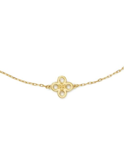 Tory Burch Metallic Kira Clover Necklace
