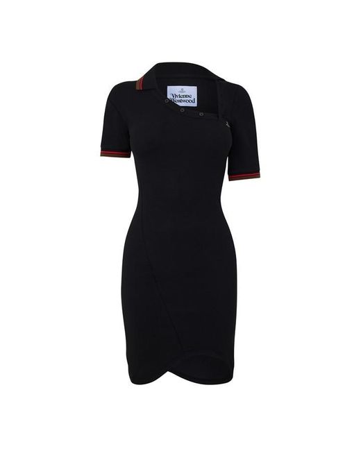Vivienne Westwood Black Viv Glory Polo Dress Ld64