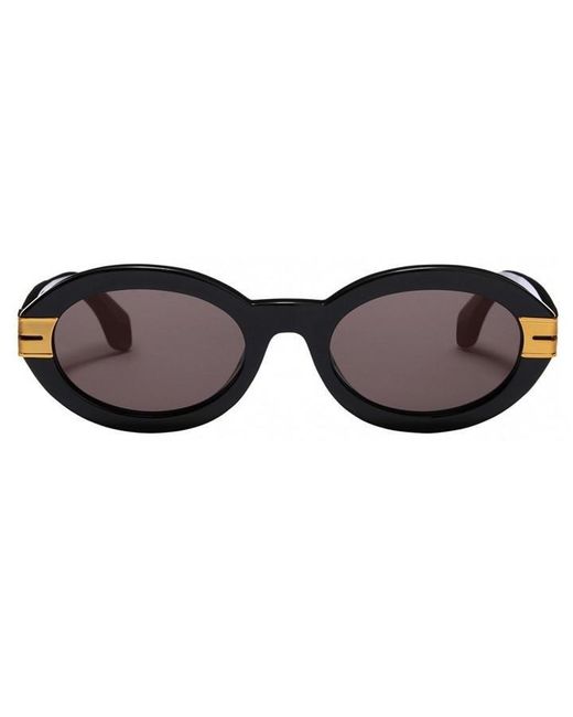 Palm Angels Black Miracle Cat Eye Sunglasses