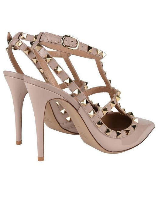 valentino rockstud 100 ankle strap heels