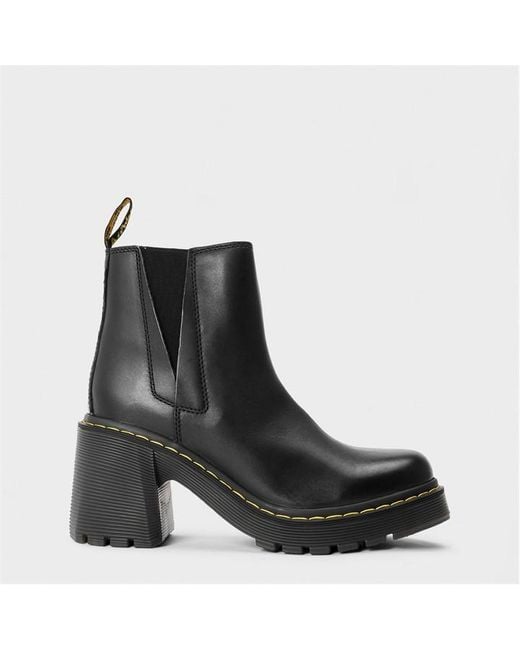 Dr. Martens Black Spence Ankle Heeled Boots