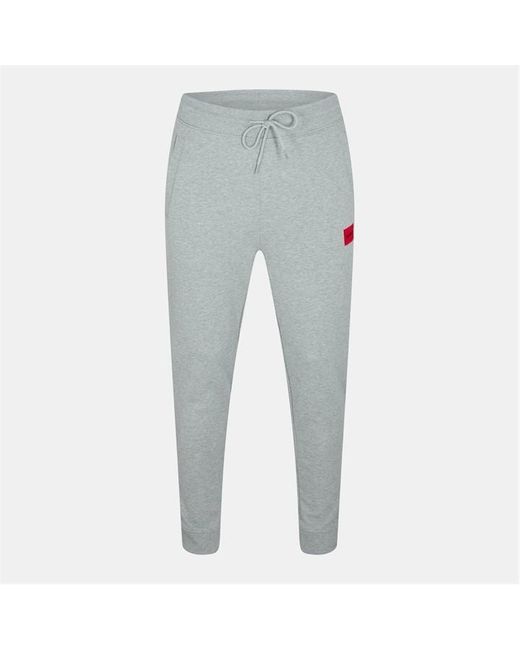 HUGO Gray Doak Closed Hem Jogging Bottoms With Logo Detail for men