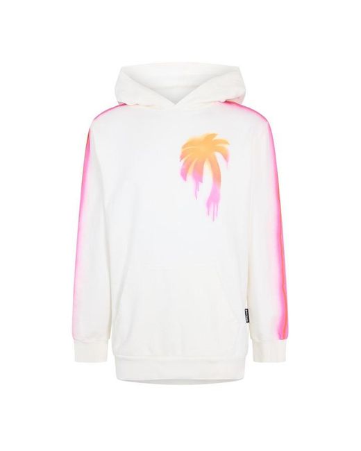 Palm Angels White Hoodie for men