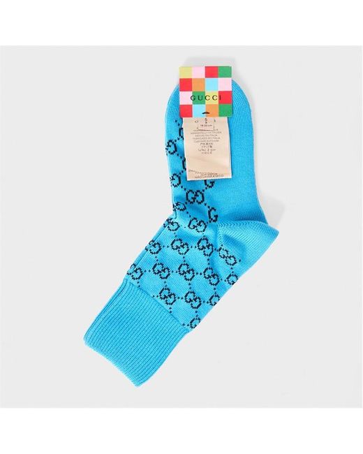 Gucci Blue Crew Socks