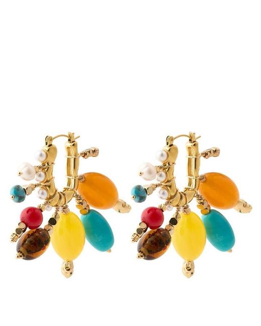 DESIERTO Yellow Cubanera Mango Statement Earrings