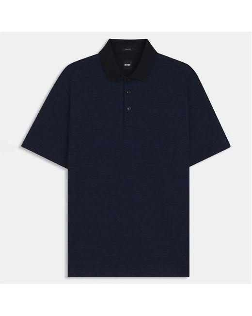 Boss Blue H-Parris 102 Mercerised Cotton Polo Shirt for men