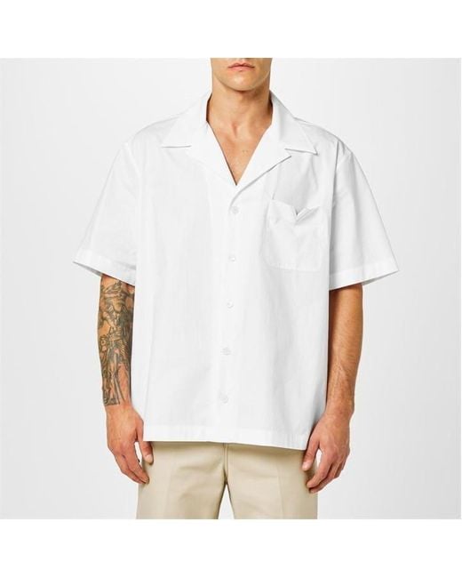 Valentino White Vlogo Short Sleeve Shirt for men