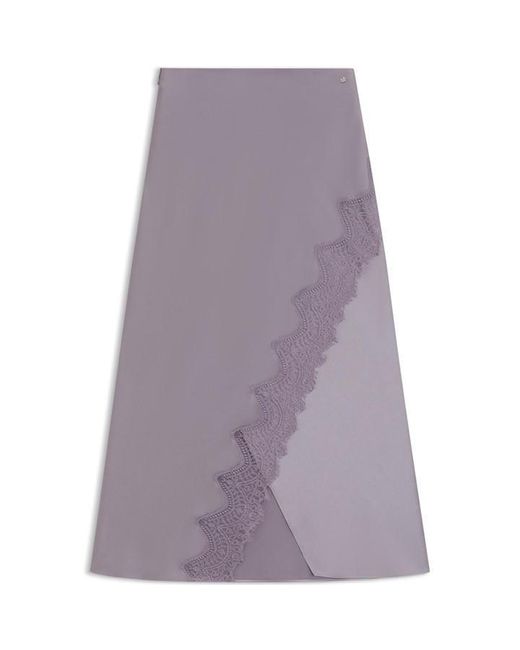 Boss Purple Wrap Style Maxi Skirt