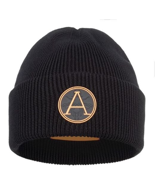 ARCTIC ARMY Black Army Beanie Hat for men