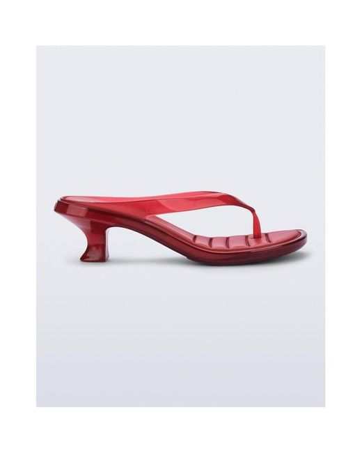 Melissa Red Thong Kitten Heel Sandal