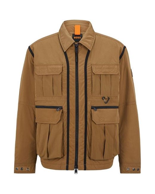 Boss Brown Otniell Insulated Puffer Jacket for men