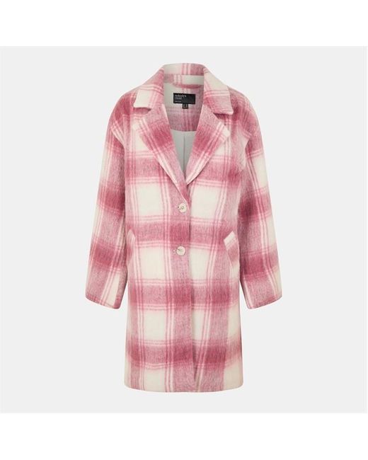Nobody's Child Pink Nc Coat Wool Chk