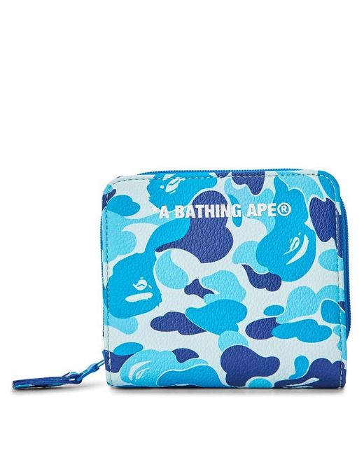 A Bathing Ape Blue Billfold Wallet for men