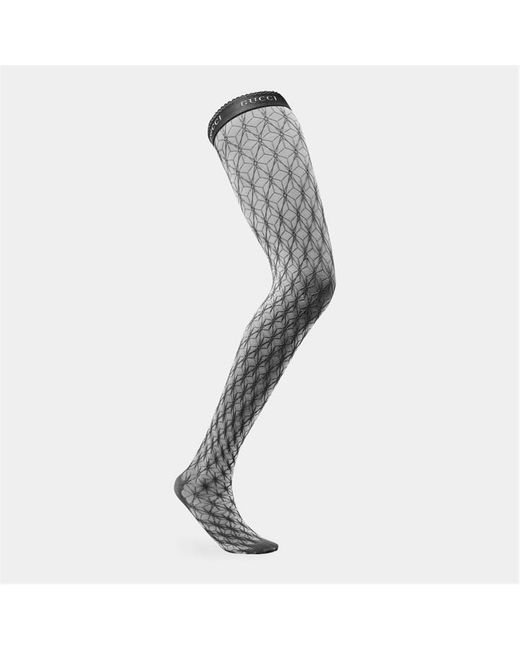 Gucci Gray Fine Fishnet Socks