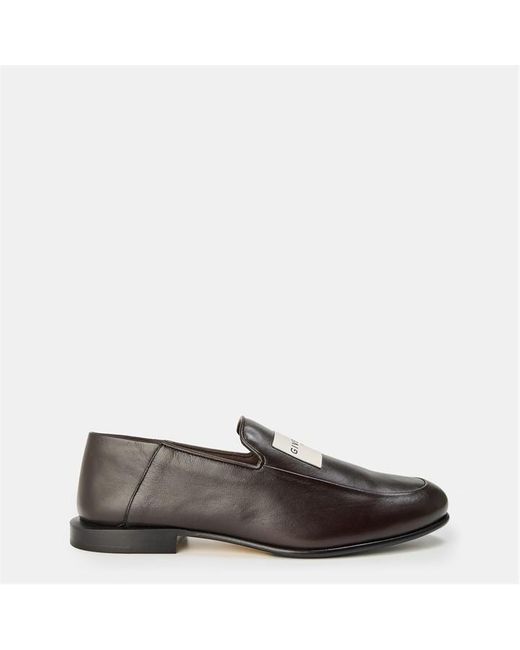 Givenchy Brown Leather Label Loafers