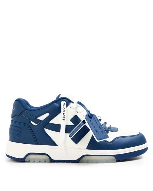 Off-White c/o Virgil Abloh Blue Off Out Of Office Classic Trainers, Trademark Branding for men
