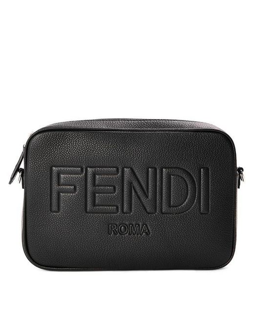 Fendi Black Logo Cam Case Sn62 for men