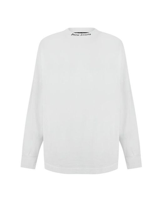 Palm Angels White Palm Clss L Ls T Sn99 for men