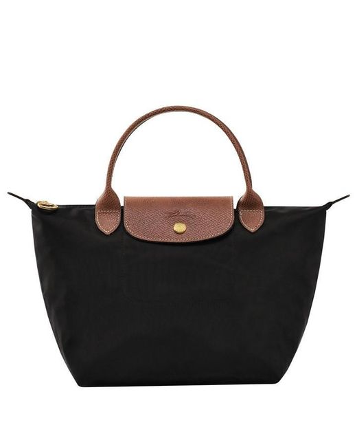 Longchamp Black Le Pliage Original Top Handle Bag
