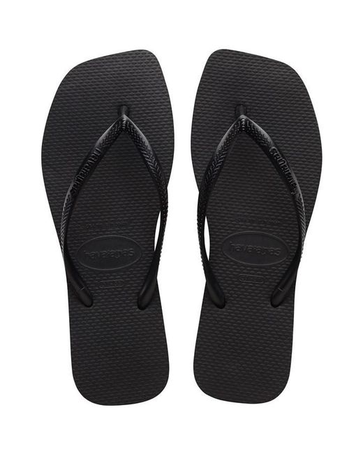 Havaianas Black Slim Square Flip Flops