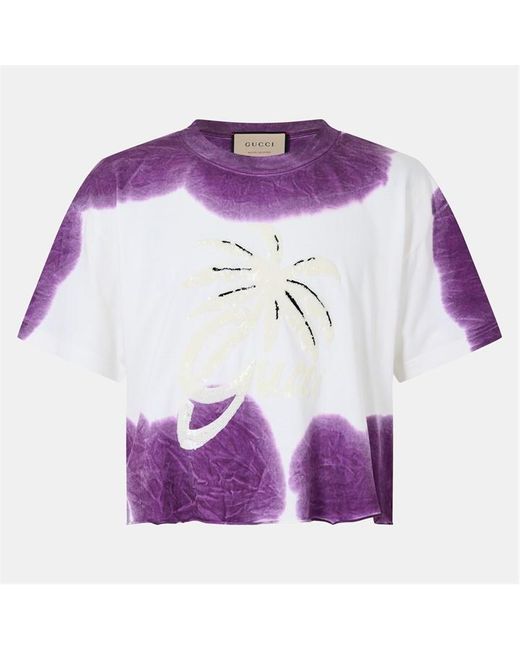 Gucci Purple Cropped T-Shirt for men