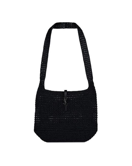 Saint Laurent Black Raffia Medium Tote Bag for men