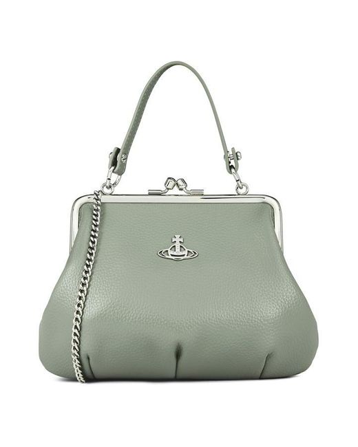 Vivienne Westwood Gray Johanna Frame Purse