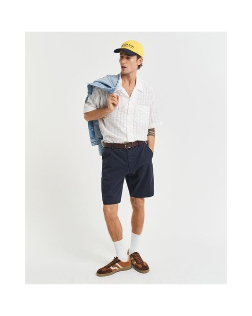 Gant Blue Relaxed Fit Chino Shorts for men