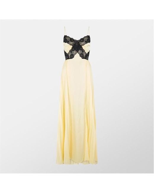 Self-Portrait Yellow Lace Maxi Dress