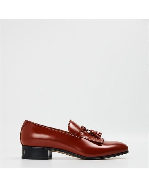 Gucci Red Designer Heritage Loafers for men