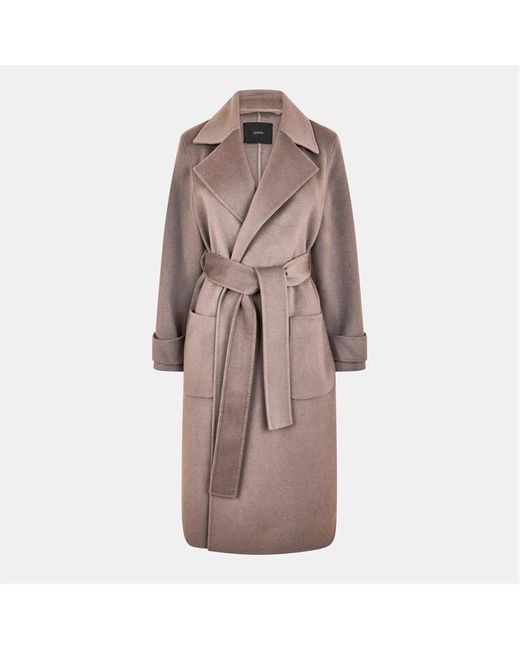 Joseph Brown Structured Wool-Mix Minimalist Overcoat