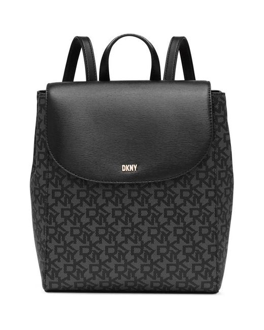 DKNY Black Bryant Park Sutton Leather Backpack