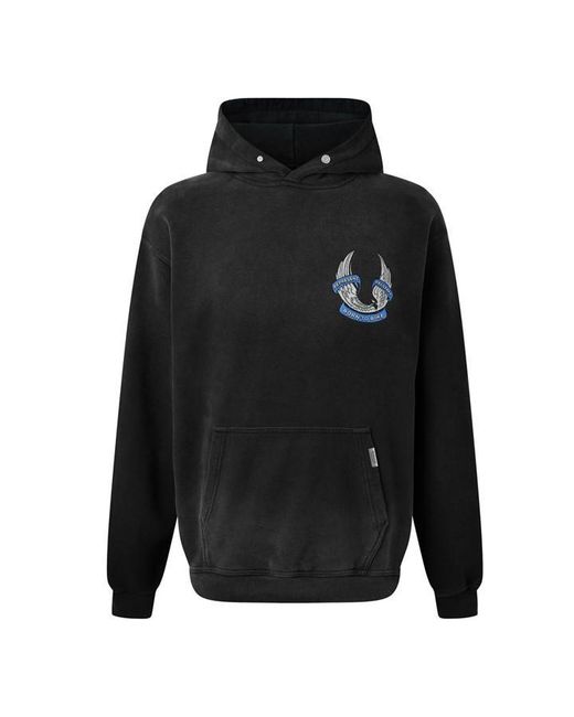 REPRESENT X BELSTAFF Black Overhead Hoodie for men