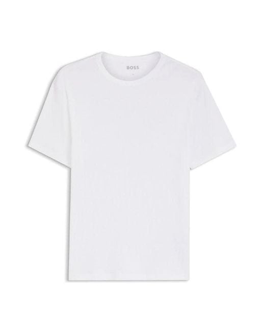 HUGO White Tshirtrn 2P Rib for men