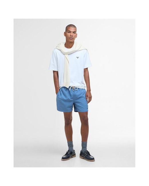 Barbour Blue Staple Swim Shorts for men