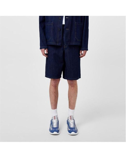 Prada Blue Denim Shorts for men