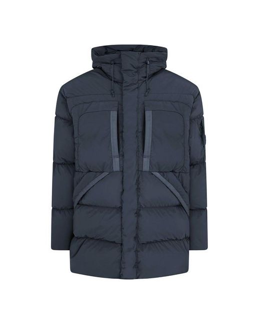 C P Company Black Nycra Puffer Jacket for men