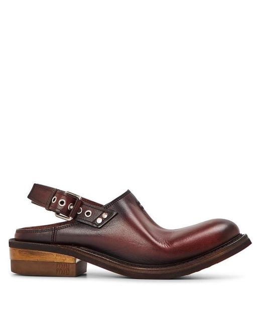 Miu Miu Brown Flat Mules