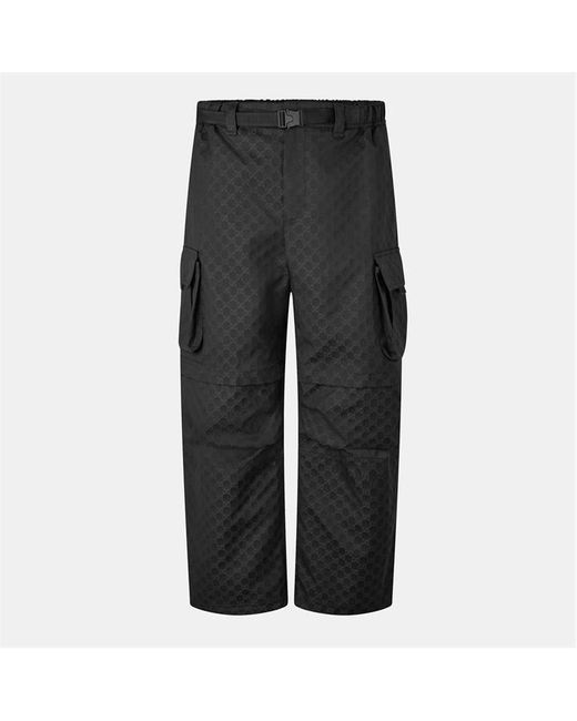 Gucci Black Gg Cargo Trousers for men
