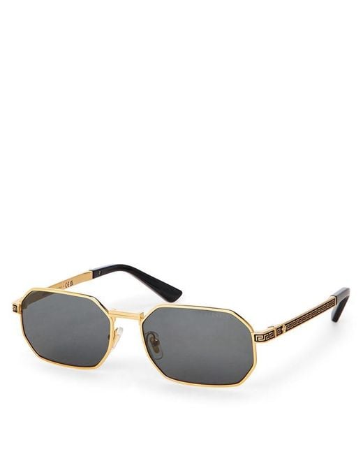 Versace Blue 0Ve2297 Hexagon Sunglasses for men